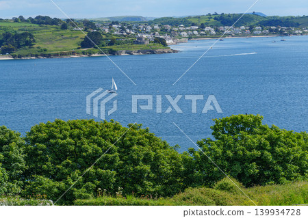 Falmouth at the coast of Cornwall in England 139934728