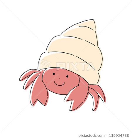 Hermit crab illustration 139934788