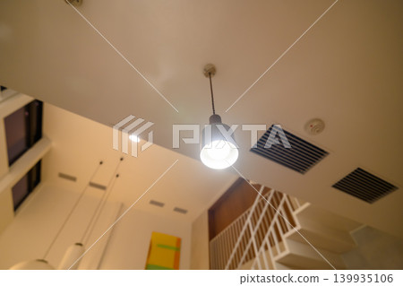 Lighting and staircase in a modern space Lighting and staircase in a modern space 139935106