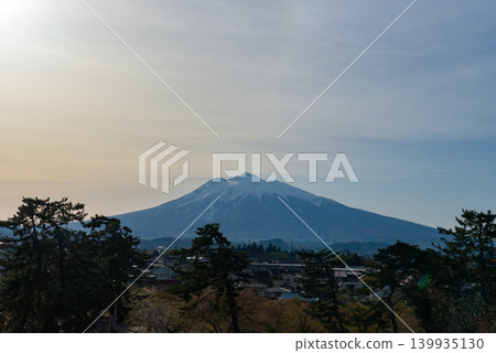 Mount Iwaki as seen from Hirosaki Castle 01 Mount Iwaki as seen from Hirosaki Castle 01 139935130
