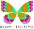 Colorful Decorative Butterfly Vector Illustration 139935795