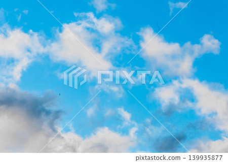 White clouds atmosphere air nature weather blue sky background abstract wind 139935877