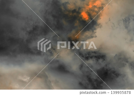 Sky stormy dark weather nature storm background thunderstorm black cloud dramatic cloudy danger overcast hurricane 139935878