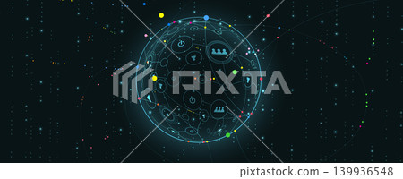 Digital cyberspace background representing big data, cloud computing, and AI Digital cyberspace background representing big data, cloud computing, and AI 139936548
