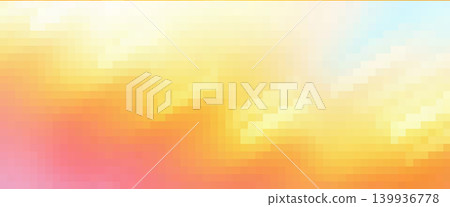 Abstract pixel gradient displaying warm color transition Abstract pixel gradient displaying warm color transition 139936778