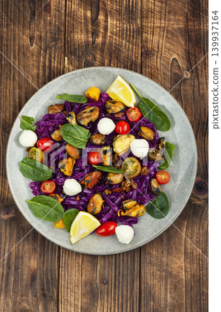 Modern Vegetable Pasta with Seafood Modern Vegetable Pasta with Seafood 139937164