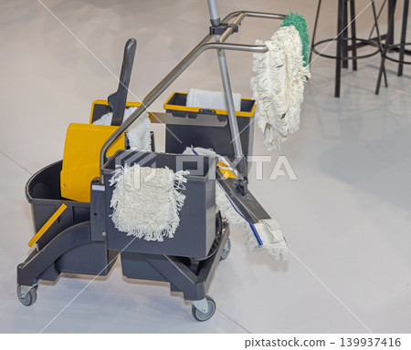 Janitorial Cart Mop Floor Janitorial Cart Mop Floor 139937416