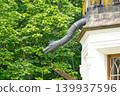 Dessau, Germany  05.24.2026Snake shaped historical metal rain gutter 139937596