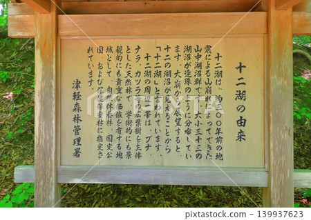 Shirakami Mountains and Twelve Lakes (Information board, Fukaura Town, Aomori Prefecture) Shirakami Mountains and Twelve Lakes (Information board, Fukaura Town, Aomori Prefecture) 139937623