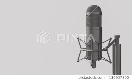 Professional Studio Microphone For Podcast Recording 3d render. Professional Studio Microphone For Podcast Recording 3d render. 139937890