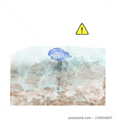 Portuguese man-of-war, jellyfish, dangerous creature, sea, beach, swimming, caution, warning, danger, waves, shoreline, shallow water, drifting Portuguese man-of-war, jellyfish, dangerous creature, sea, beach, swimming, caution, warning, danger, waves, shoreline, shallow water, drifting 139938667