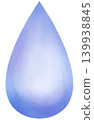 Waterdrop (droplet) - Stylish watercolor illustration Waterdrop (droplet) - Stylish watercolor illustration 139938845