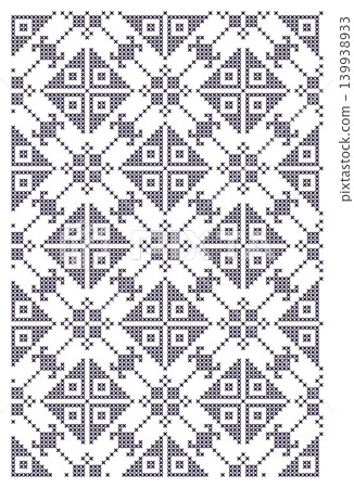 Cross-stitch embroidery ornament from Chernihiv Cross-stitch embroidery ornament from Chernihiv 139938933