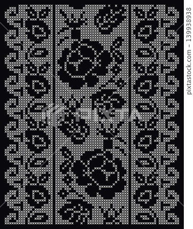 Chernihiv Ukrainian embroidery roses on black Chernihiv Ukrainian embroidery roses on black 139938938
