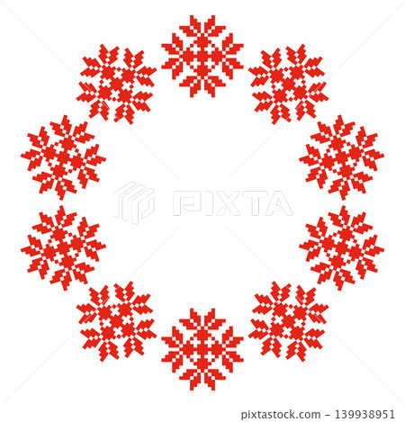 Round circular frame of traditional star ornaments Round circular frame of traditional star ornaments 139938951