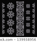 Beaded style Chernihiv embroidery ornament set 139938956
