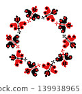 Ukrainian Round Butterfly Wreath Ornament 139938965