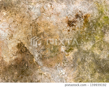 Rough concrete texture with moss and natural wear Rough concrete texture with moss and natural wear 139939192