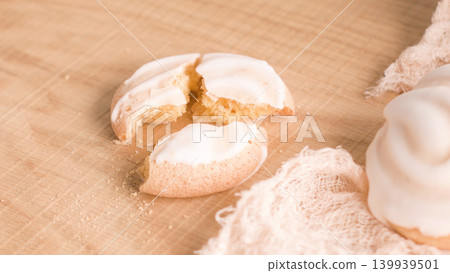 Coockies with egg white cover 139939501