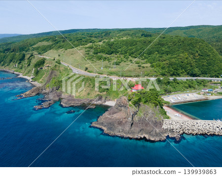 北海道奧尻島鳥瞰圖 139939863