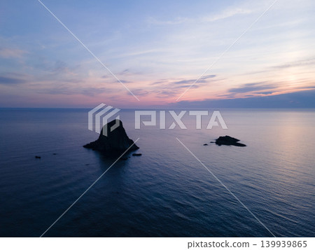Aerial view of Okushiri Island, Hokkaido 139939865