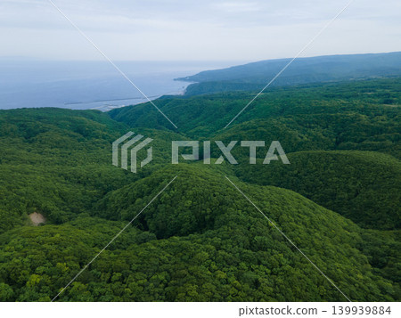 Aerial view of Okushiri Island, Hokkaido Aerial view of Okushiri Island, Hokkaido 139939884