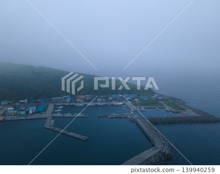 Aerial view of Teuri Island, Hokkaido 139940259