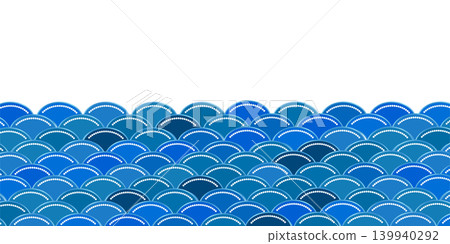 以青海波(波浪)圖案為特色的傳統日本背景插圖。 以青海波(波浪)圖案為特色的傳統日本背景插圖。 139940292