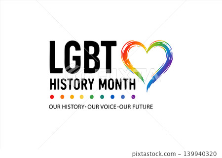 LGBT History Month Rainbow Heart LGBT History Month Rainbow Heart 139940320