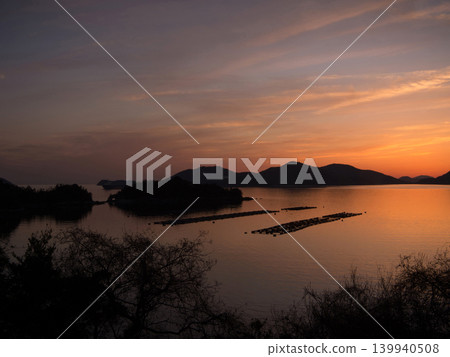 瀨戶內海的日落,笠戶島 瀨戶內海的日落,笠戶島 139940508