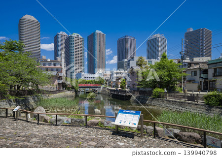 High-rise apartment buildings seen from Tsukuda Park High-rise apartment buildings seen from Tsukuda Park 139940798