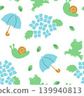 Rainy season-themed items and patterns - picture book style - for children 139940813