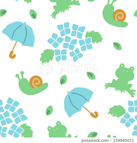 以雨季為主題的物品和圖案—圖畫書風格—適合兒童 以雨季為主題的物品和圖案—圖畫書風格—適合兒童 139940813
