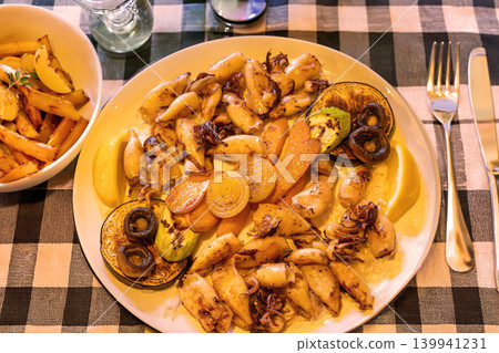 Tasty meal on plate Tasty meal on plate 139941231