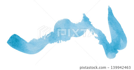 Light blue brush isolated on transparent background Light blue watercolor Light blue brush isolated on transparent background Light blue watercolor 139942463