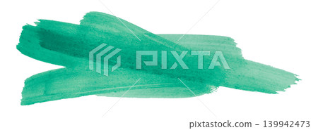 green brush isolated on transparent background green watercolor green brush isolated on transparent background green watercolor 139942473