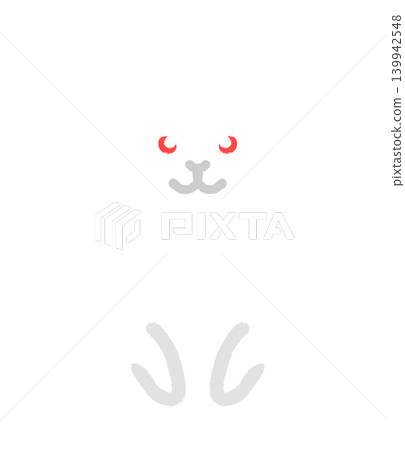 白兔（透明背景/PNG） 139942548