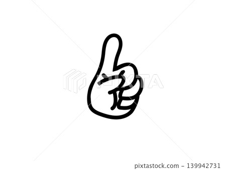 Simple finger icon Simple finger icon 139942731