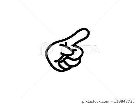 頂部的白色指向手指圖標 頂部的白色指向手指圖標 139942733