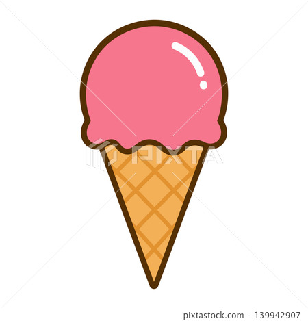 Simple ice cream cone icon Simple ice cream cone icon 139942907