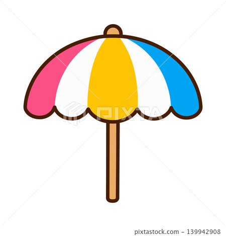 可愛的夏季沙灘傘圖案 可愛的夏季沙灘傘圖案 139942908