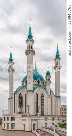 Kul Sharif mosque in Kazan Kremlin, Tatarstan, Russia. It is tourist attraction of Kazan. Kul Sharif mosque in Kazan Kremlin, Tatarstan, Russia. It is tourist attraction of Kazan. 139943763