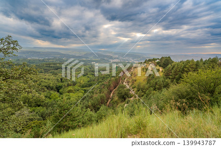 View of the mountains and Kislovodsk from the observation decks of the Kislovodsk Park View of the mountains and Kislovodsk from the observation decks of the Kislovodsk Park 139943787
