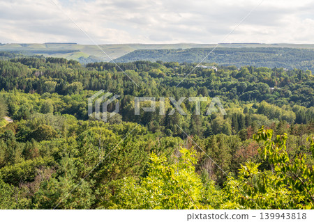 Summer Mountains Landscape with Green forest. Summer Mountains Landscape with Green forest. 139943818