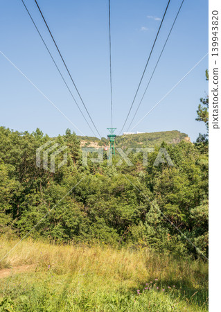 View of Kislovodsk Park and the cable car from the mountain View of Kislovodsk Park and the cable car from the mountain 139943820