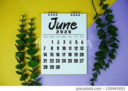 June 2026 annual monthly desk calendar for planning and management June 2026 annual monthly desk calendar for planning and management 139943893
