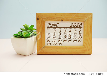 June 2026 annual monthly desk calendar for planning and management June 2026 annual monthly desk calendar for planning and management 139943896