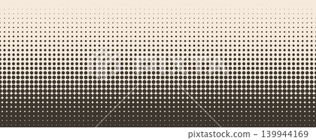 Retro beige halftone gradient background. Vintage fading repeating polka dot texture. Repeated dotted gradation pattern. Vanish comic pop art overlay backdrop. Vector cartoon raster effect wallpaper Retro beige halftone gradient background. Vintage fading repeating polka dot texture. Repeated dotted gradation pattern. Vanish comic pop art overlay backdrop. Vector cartoon raster effect wallpaper 139944169