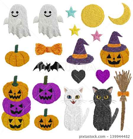[Halloween Material Set] Hand Embroidery Illustration Materials 139944482
