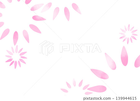 一幅淺粉色花朵的簡單插圖。 139944615